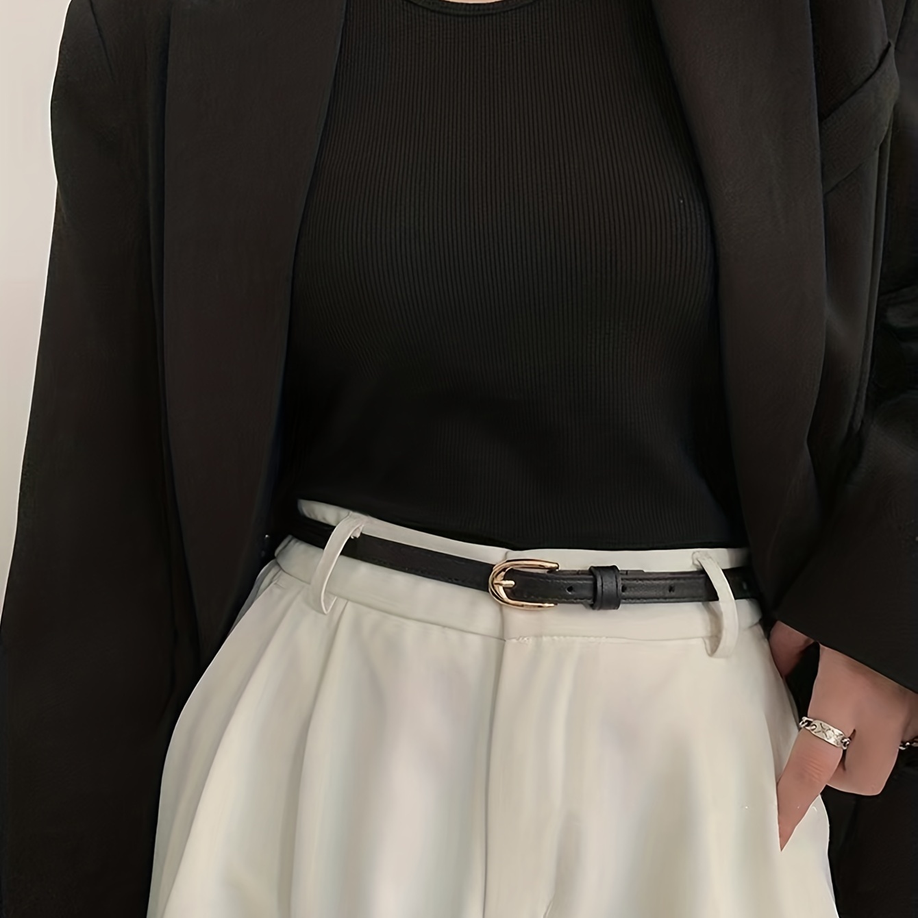 Faja desmontable de cuero PU, hebilla, cinturilla ancha, abrigo Vintage, cinturón de vestir para mujer