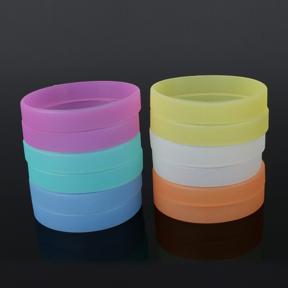 mode Glow in de Lichtgevende Elastische Rubberen polsband siliconen armbanden 7.9 Inch Siliconen Armbanden voor vrouwen