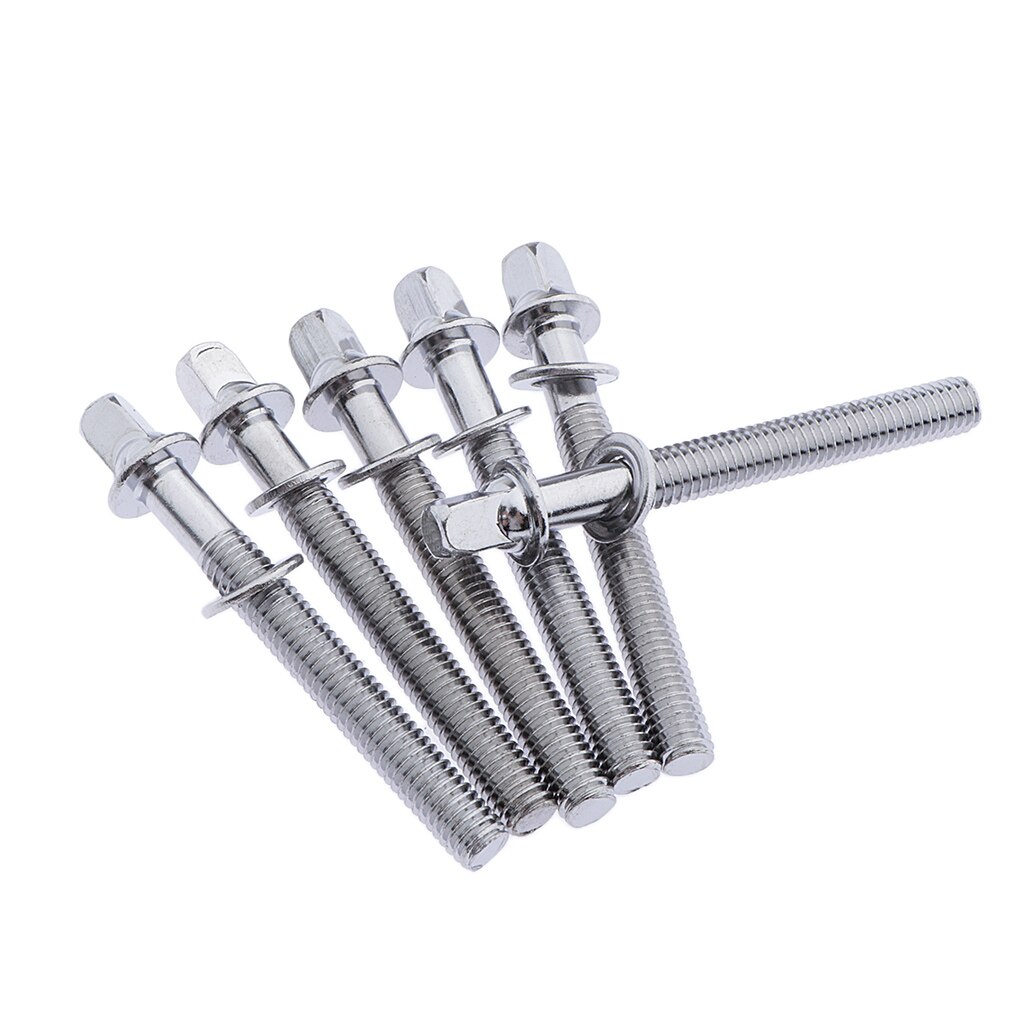 Pernos cuadrados exteriores M6 de uso común, tornillos de tambor de hierro de 60mm, 65mm, 70mm, 75mm, 80mm, 85mm, Color plateado, 20 piezas