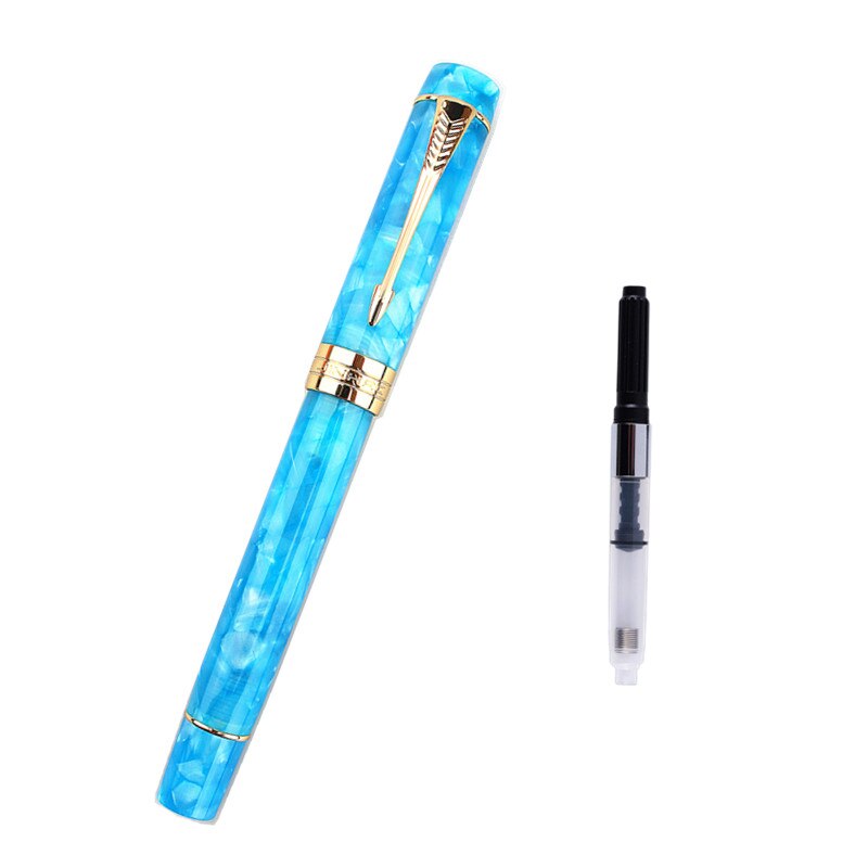 Jinhao 992 Transparent Fountain Pen Screw Cap Fine Nib 0.5 mm Converter Writing