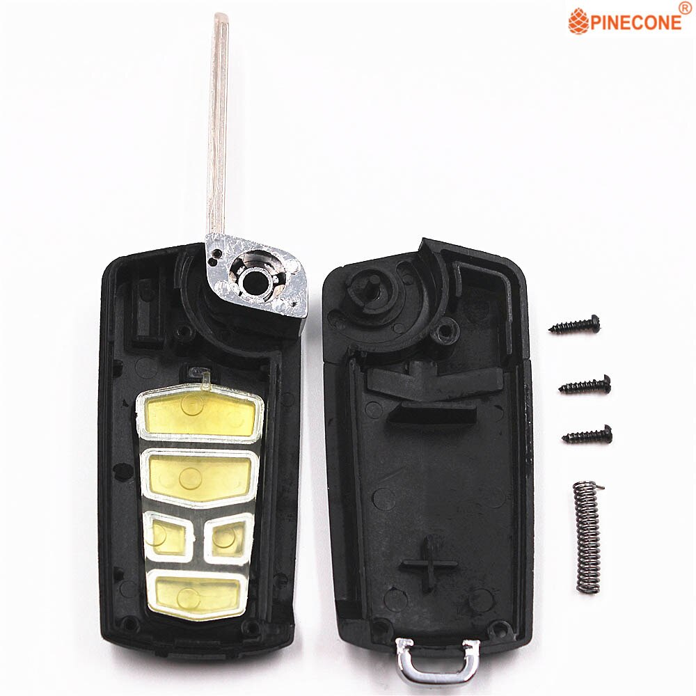 PINECONE for Kia Carnival Sedona Royale Hyundai Entourage 5 Button Key Modified Flip Folding Car Key Fob Shell Case