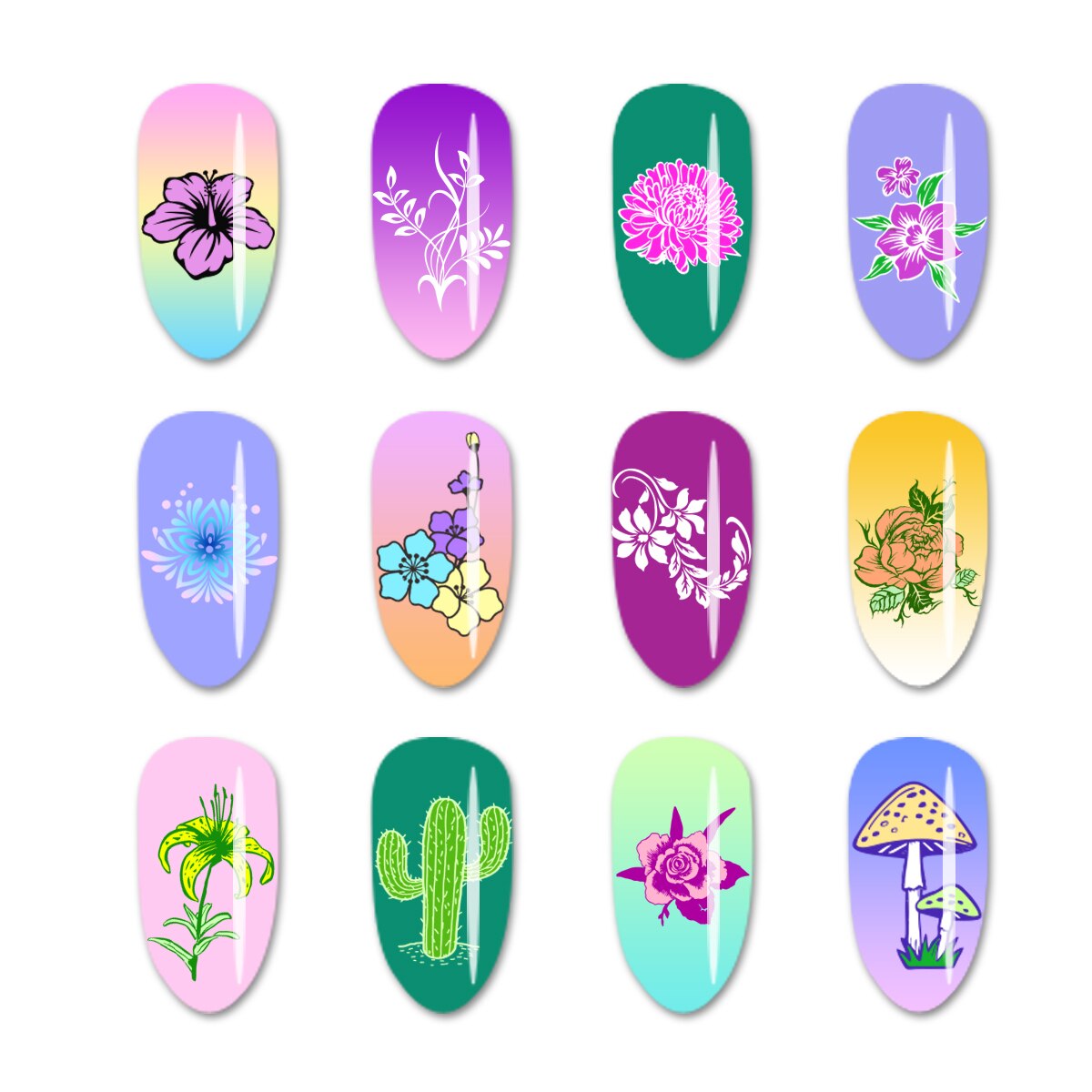 BEAUTYBIGBANG ongles estampage plaques fleur feuilles thème écureuil Cactus impression Image Nail Art pochoir modèle moule XL-098