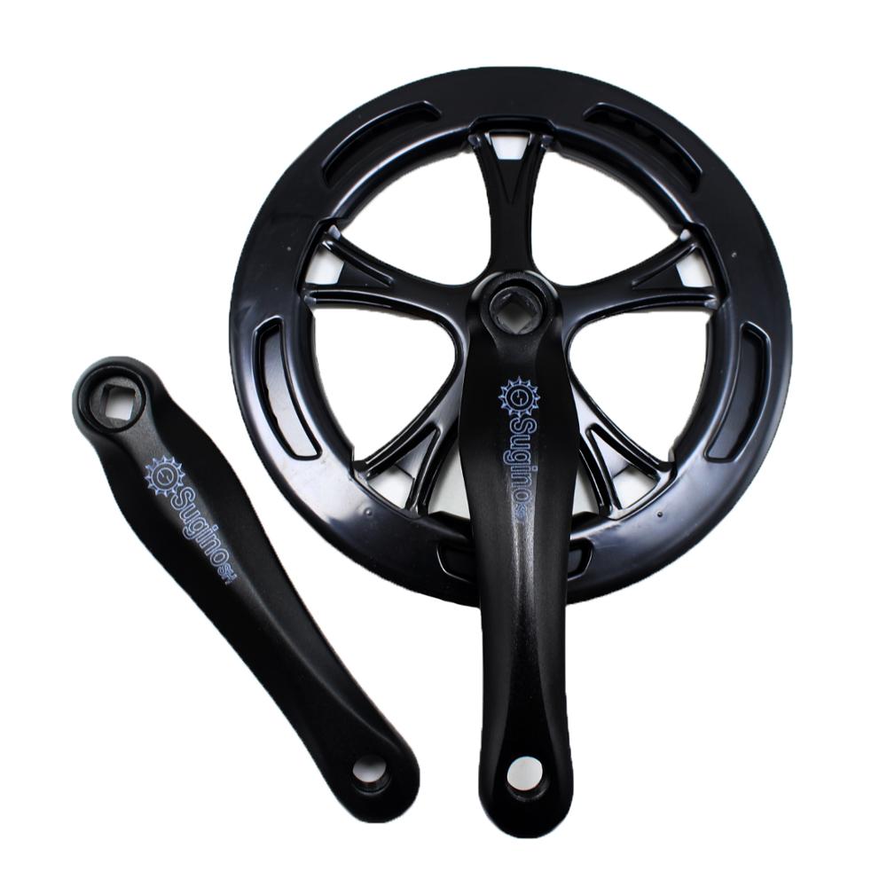 52T Bike Crankset Aluminum Alloy 170mm Crank Set Single Speed Chainring Square hole Road Folding Bike Fixed Gear Bike Accessorie