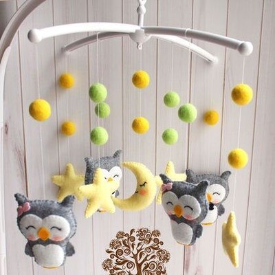 Barneseng holder klapper brakett diy seng hengende dekor materiale pakke leketøy gravid mamma håndlagde leker roterende baby krybbe seng leker: Diy materiale -tj277c