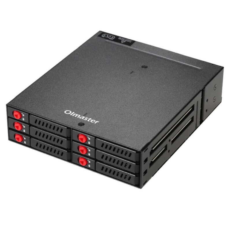 Plate-forme arrière Mobile, avec serrure à clé, Support d'échange à pour disque dur de 2.5 ", 4 boîtes, SATA 6gbps HDD, SSD, 5.25": 6-Bay HDD Rack