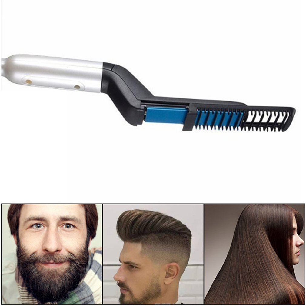Man Styling Combs Straight Hair Comb Quick Beard Styler Comb Straightening Curly Hair Comb Ceramic Ion Heating