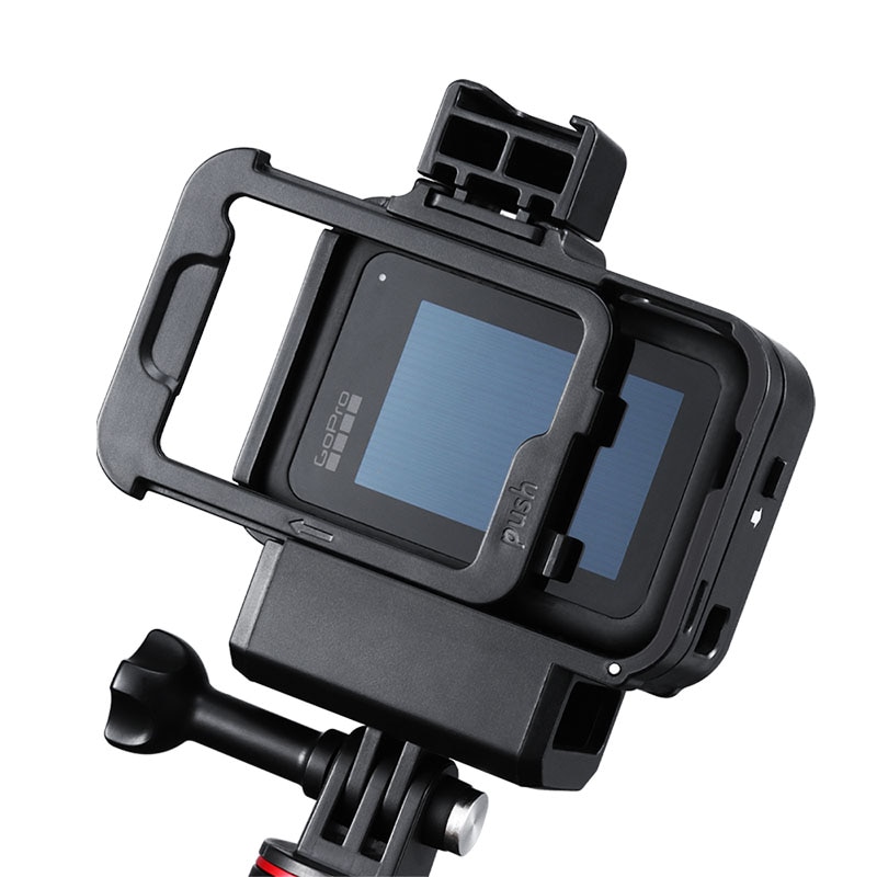 Ulanzi, G8-9, caja Vlog de plástico para Gopro 8, soporte para zapata fría, 52MM, anillo adaptador de filtro de batería, micrófono, adaptador para Gopro 8 Vlog