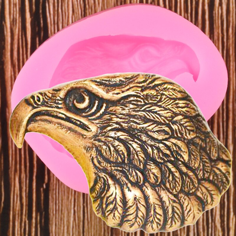 Moules en Silicone à tête d&#39;aigle, pour bonbons, argile polymère, chocolat, savon, bricolage, fête, outils de décoration de gâteaux fondants