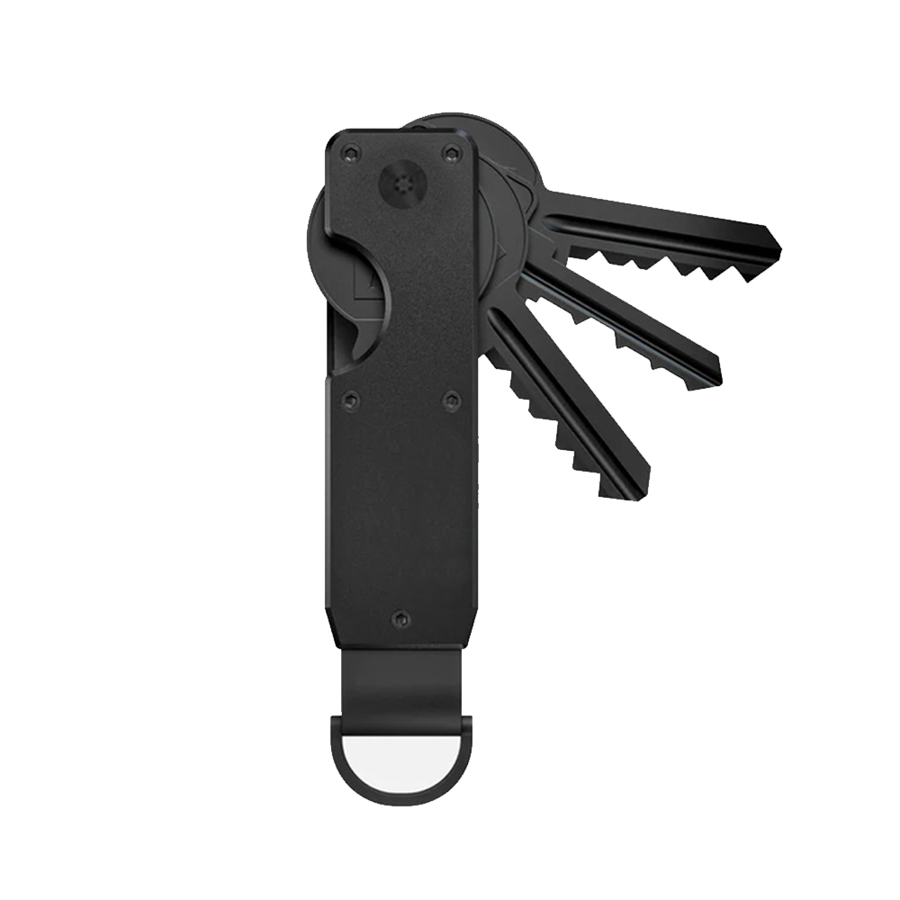 Organisateur de clés support Compact porte-clés en métal porte-clés minimaliste pour porte-clés sécurise 2-6 clés: Black