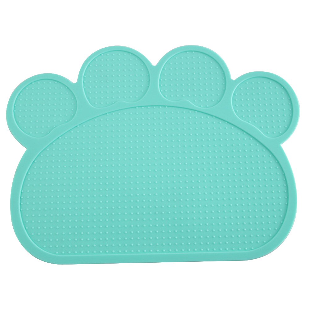 Waterproof Pet Mat for Dog Cat Silicone Pet Food Pad Pet Bowl Drinking Mat Dog Feeding Placemat easy Washing: green