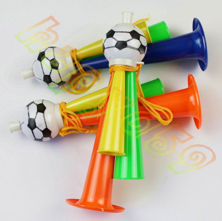 50 Uds coloridos tres tubos animando cuernos de voz de tono alto fútbol cuerno partido carnaval deportes juegos Noice makers juguete