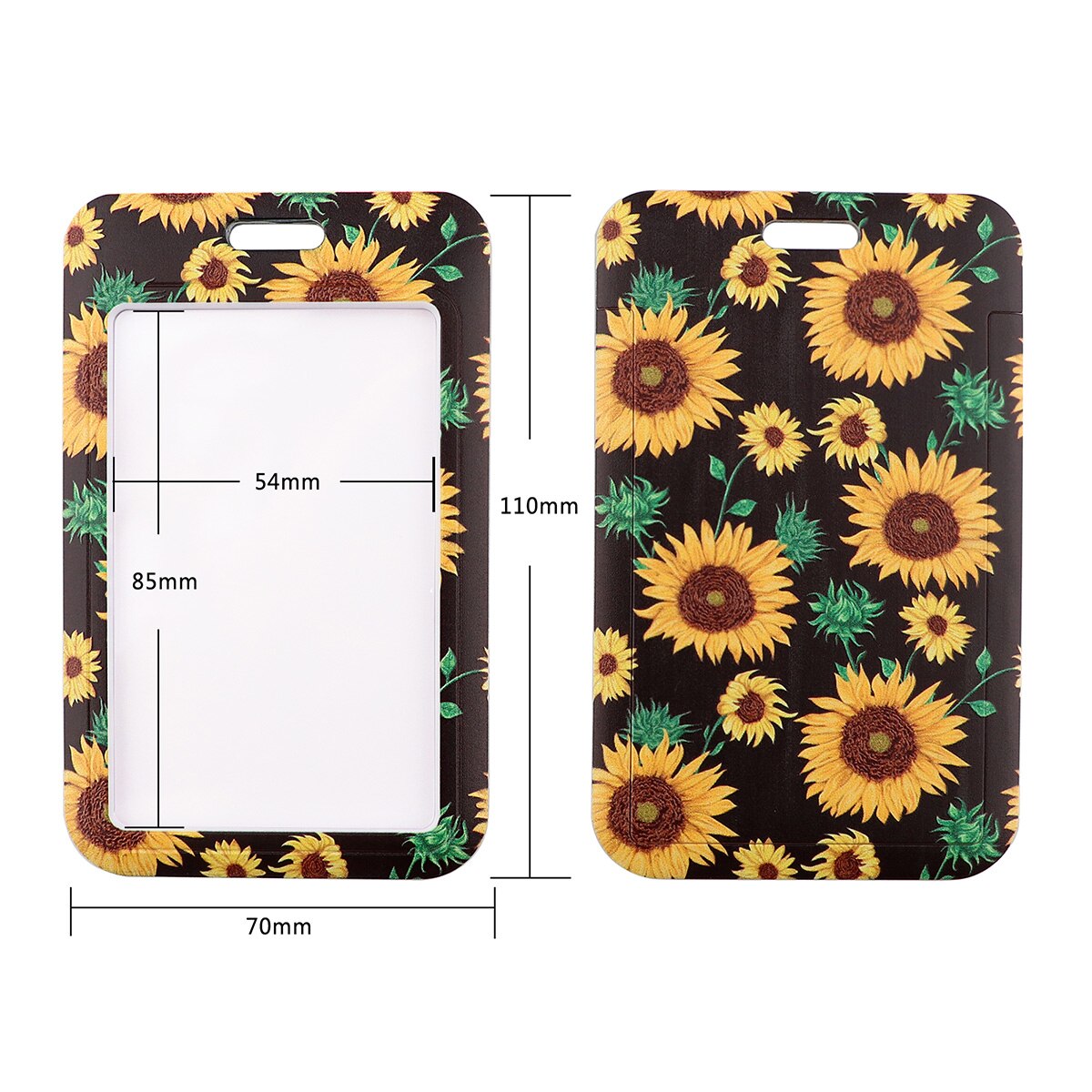 ER1823 Daisy Sunflower Lanyard Card ID Holder Car KeyChain ID Card Pass Gym Phone Badge Key Ring Holder Jewelry: 4