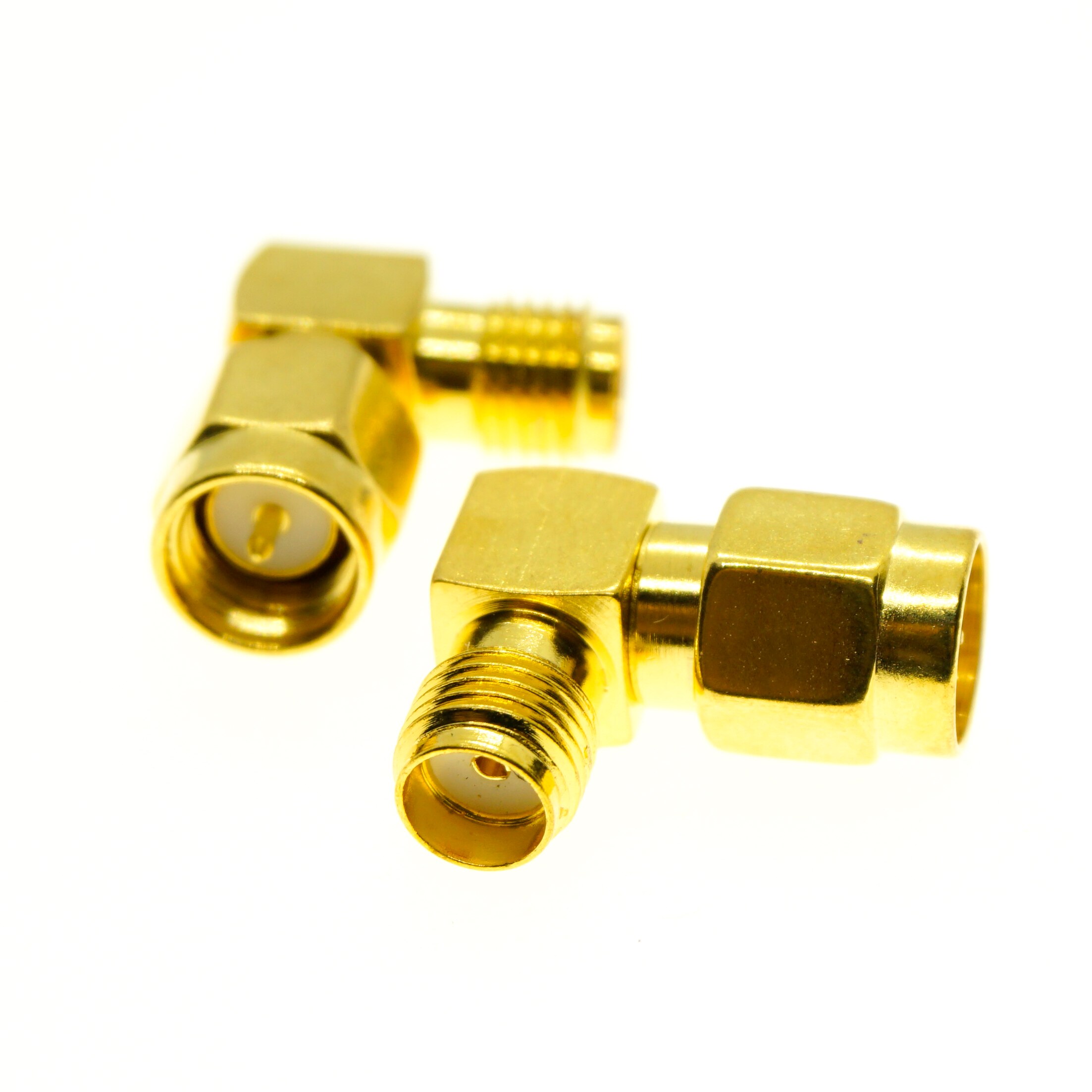 Sma Naar Sma Kabel Connector Socket Broches Sma Male Naar Sma Vrouwelijke Plug 90 Graden Haakse Vergulde Messing rf Adapter