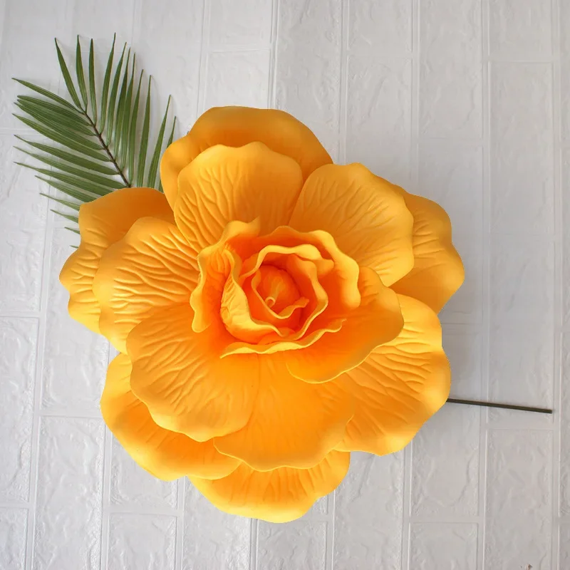 Grote Bruiloft Decoratie Rose Pe Foam Bloem Achtergrond Muur 3d Grote Bloem Simulatie Platte Bodem Rose Kunstbloem: MULTI
