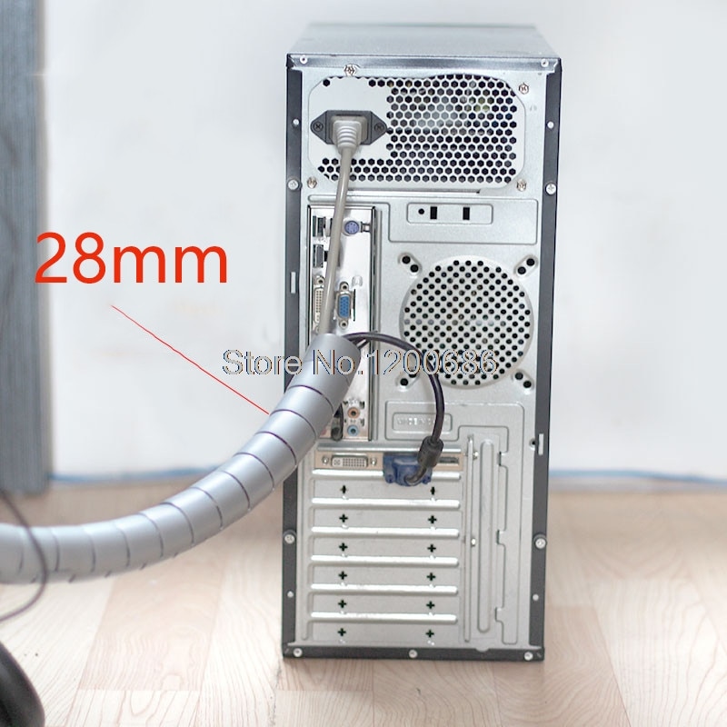 5 M Kabelmanagement Mouw Computer Kabel bescherming Wrap Kabelmanagement Wire Cord Organizer Buis