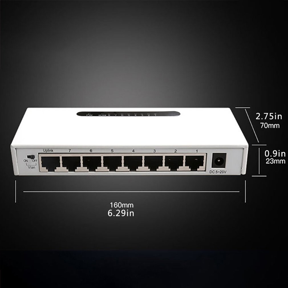 8-Port PoE Network Switch Unmanaged Gigabit 1000M Ethernet Switch Metal casing strong durable Switch