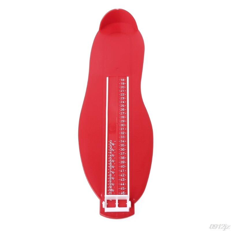 Dispositivo de medición del pie para adultos, herramienta de medición del pie: Rojo