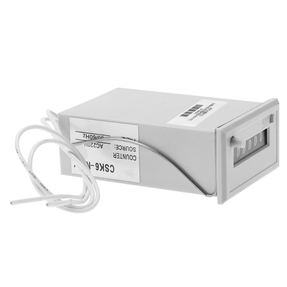 CSK6-NKW 6 Digit Electromagnetic Pulse Counter AC220V / AC110V / DC24V / DC 12V Pulse Counters