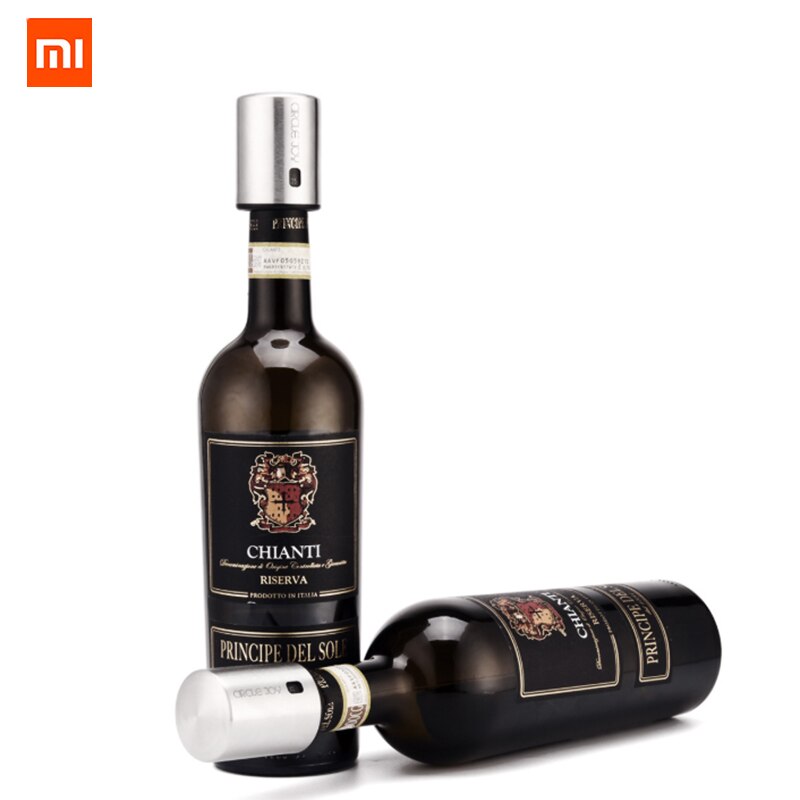 Xiaomi mijia círculo alegria inteligente rolha de vinho elétrico mini plug rolhas de vinho tinto integração de memória vácuo aço inoxidável
