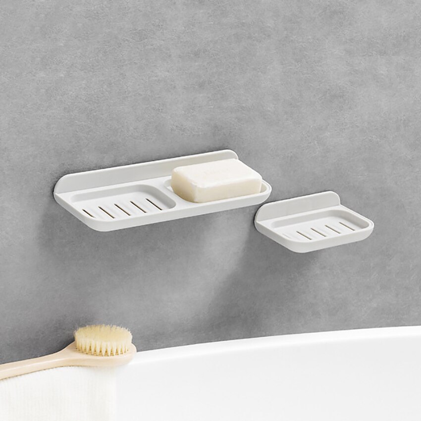Porte-savon mural auto-adhésif avec grille de Drainage, support pour salle de bains et évier de cuisine