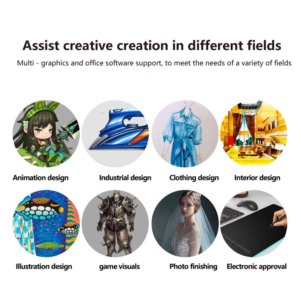 Clear Hand Painted Board Pc With Stylus Writing Tablet Notepad Painter School Student Black G10