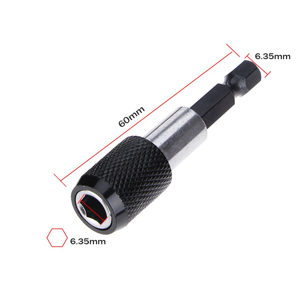 Oauee 1/4 Inch Hex Shank Quick Release Screwdriver Magnetic Bit Holder with Adjustable Collar Bar 60mm 100mm 150mm: 60mm 6.35mm