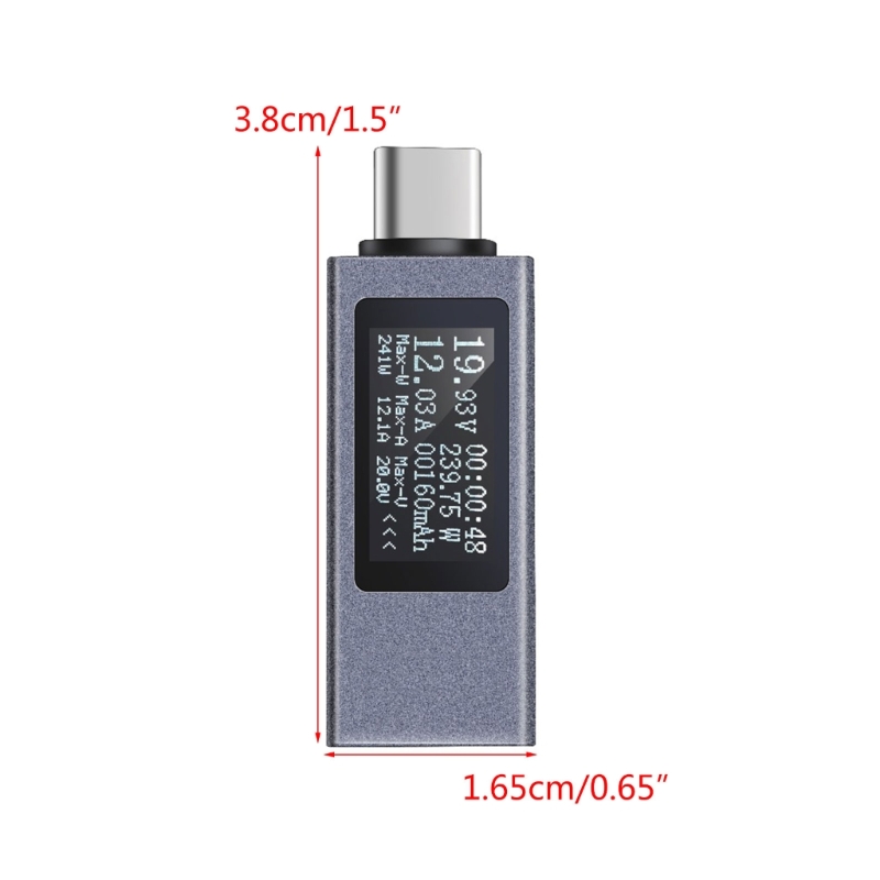 Kowsi usb telefonopladningsdetektor usb tester spændingsstrømstester usb checker usb c meter voltmeter amperemeter