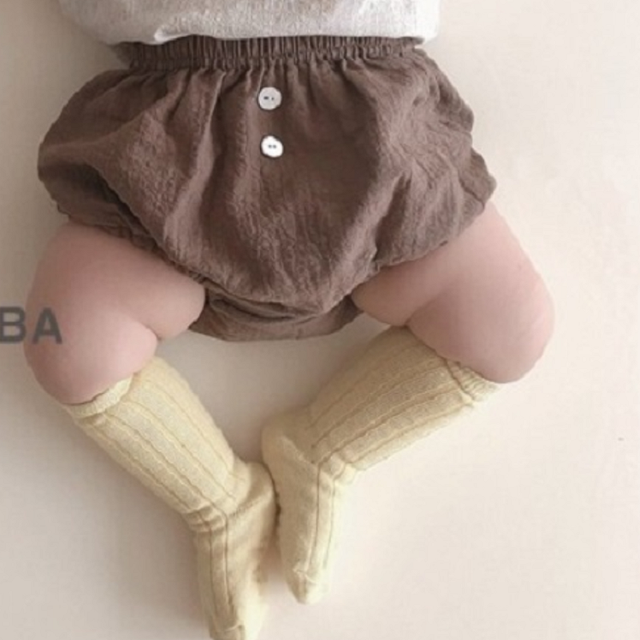 Baby bomuld bloomers baby piger børn boble shorts nyfødt småbørn spædbørn koreansk ble cover harem bukser bermuda 0-24m: Kaffe / M (6-12m)