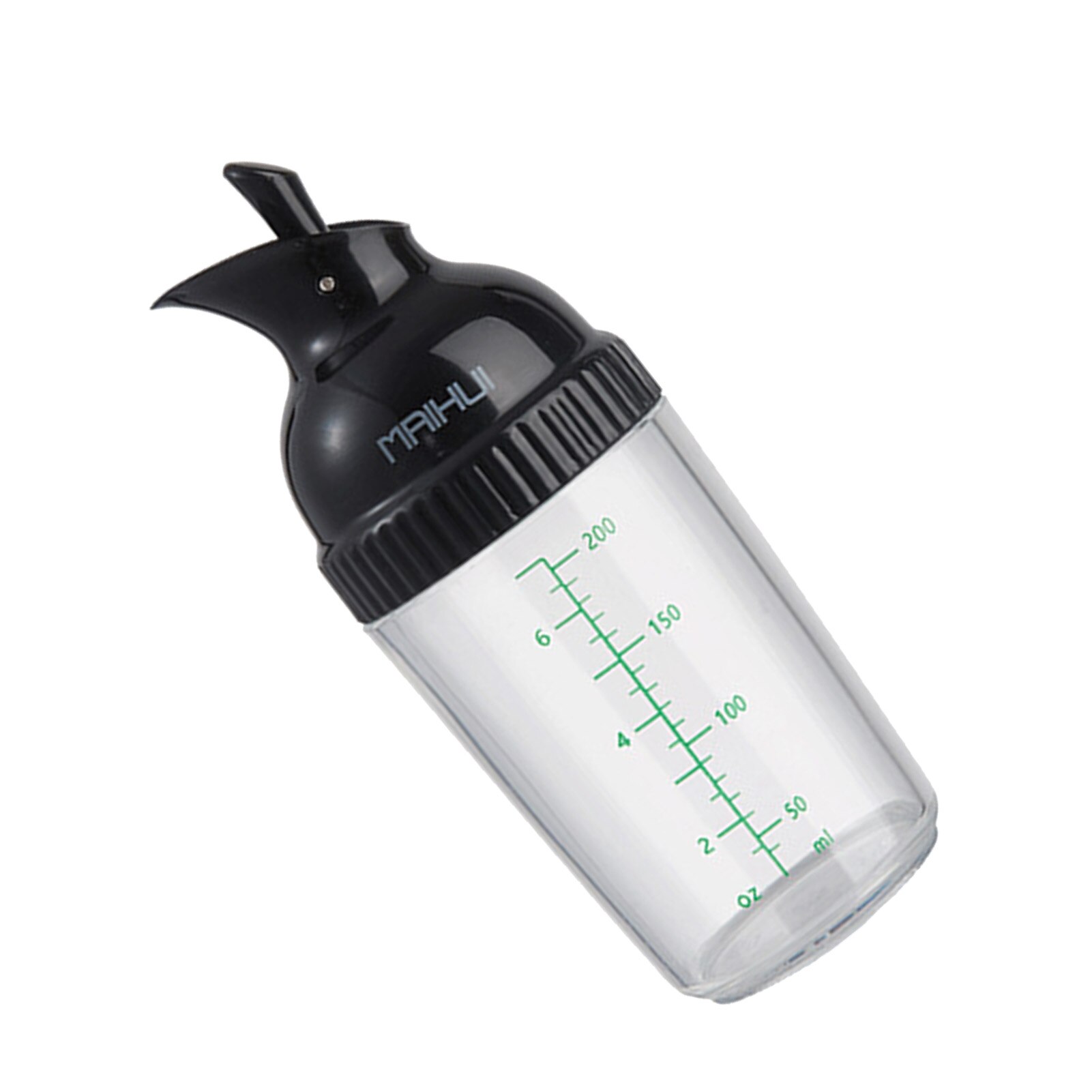 Salad Dressing Shaker Olive Oil Dispenser Bottle With Scale Transparent Kitchen Sealed Leakproof Soy Sauce Pot Sauce Container: Black