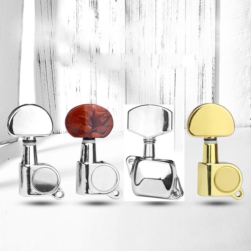 Clavijas de afinación de cuerdas de guitarra izquierda/derecha, semicerradas/todas cerradas, sintonizador de botones, cabezales de máquina, accesorios de guitarra, 1 Uds.