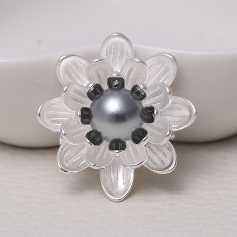 1-6 Stks/set Crystal Broche Pin Knop Jurk Strass Simulatie Parel Gesp Broches Voor Vrouwen Hijab Pins Accessoires Sieraden: 16