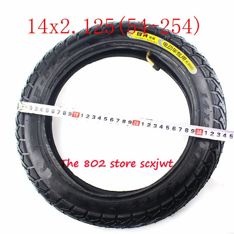 Tamanho 14x2.125 scooter elétrico de bicicleta, dobrável, pneu 14*2.125, tubo de pneu, funciona com muitos scooter elétricas a gás 14 pneu da roda de bicicleta eletrônica de polegadas