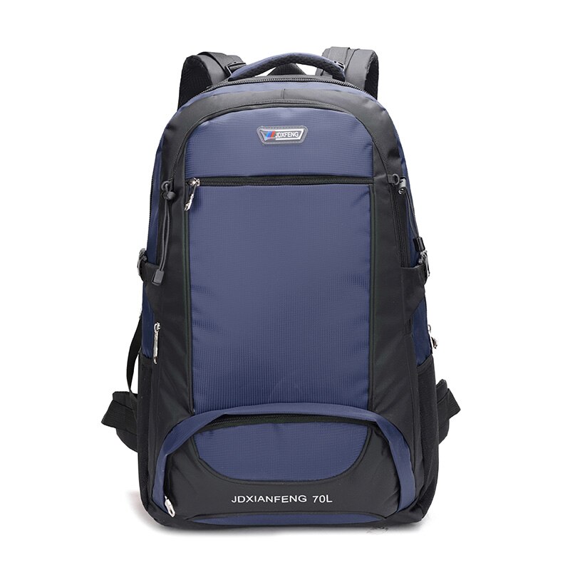 Outdoor Camping Mountaineering Travel Bag Men's Thickened Nylon Waterproof Luggage Bag Sports Bag: Blue
