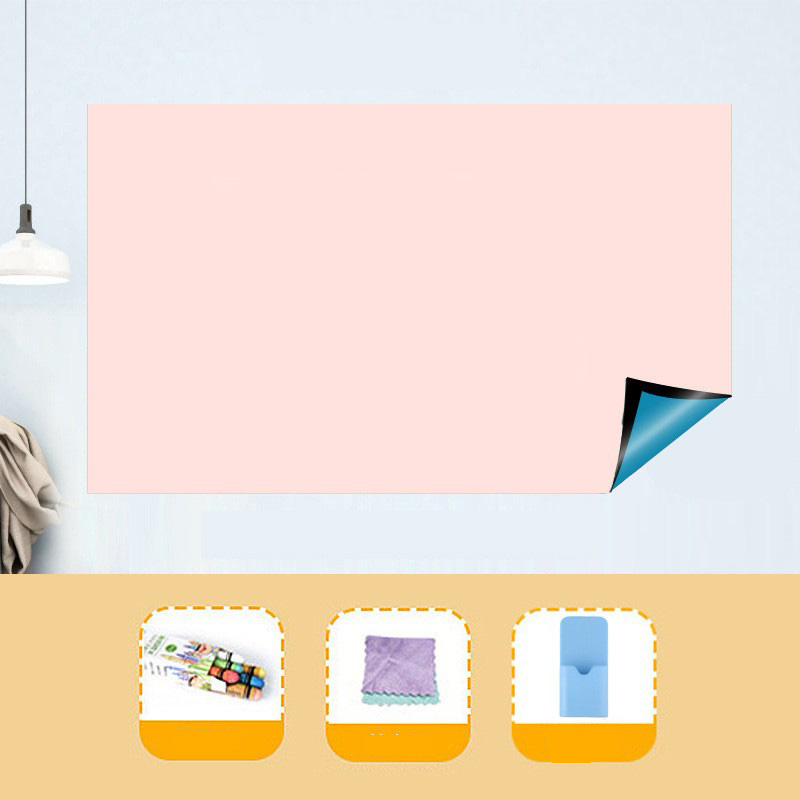 Papel de contacto de pizarra magnética para pared, pared de pizarra autoadhesiva despegable y adhesiva, hoja magnética ligera, azul, rosa, gris: 79*48 pulgadas / Naranja