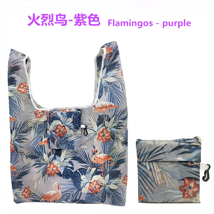Portable Square Bag Reusable Storage Bag Fashionable Low Carbon Polyester Shopping Bag Storage Portable Strawberry Folding Bag: 7