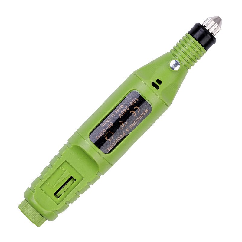1 Pc Electric Nail Drill Tool Set Decoration Nail Manicure Machine Pedicure Pen Nail Tool Electric Manicure Drill: Green