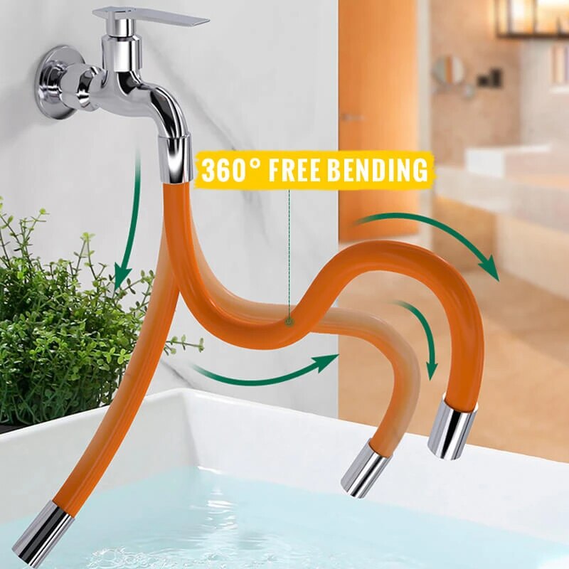 Extension universelle pour robinet de cuisine, Tube extensible rotatif à 360 °, tête d&#39;éclaboussure, lavage