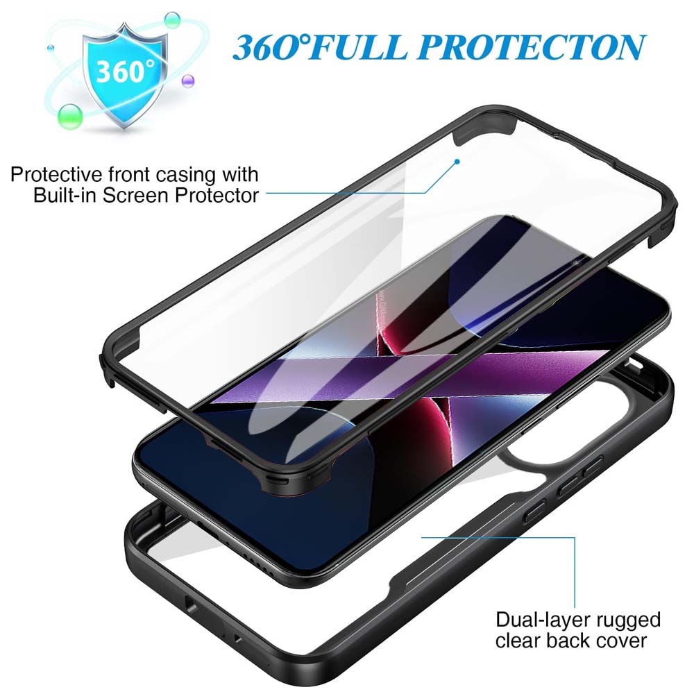 360 Full Body Screen Protector Transparent Case For Mi POCO X7 X6 Pro X3 NFC Shockproof Phone Cover For POCO F6 F5 Pro C65