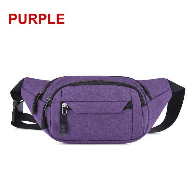Männer Ich bin Freien Sport Schulter Taschen Taille Tasche Wasserdichte umhängetaschen für Männlichen USB Ladung Gürtel Tasche Reisen Pack: Violett