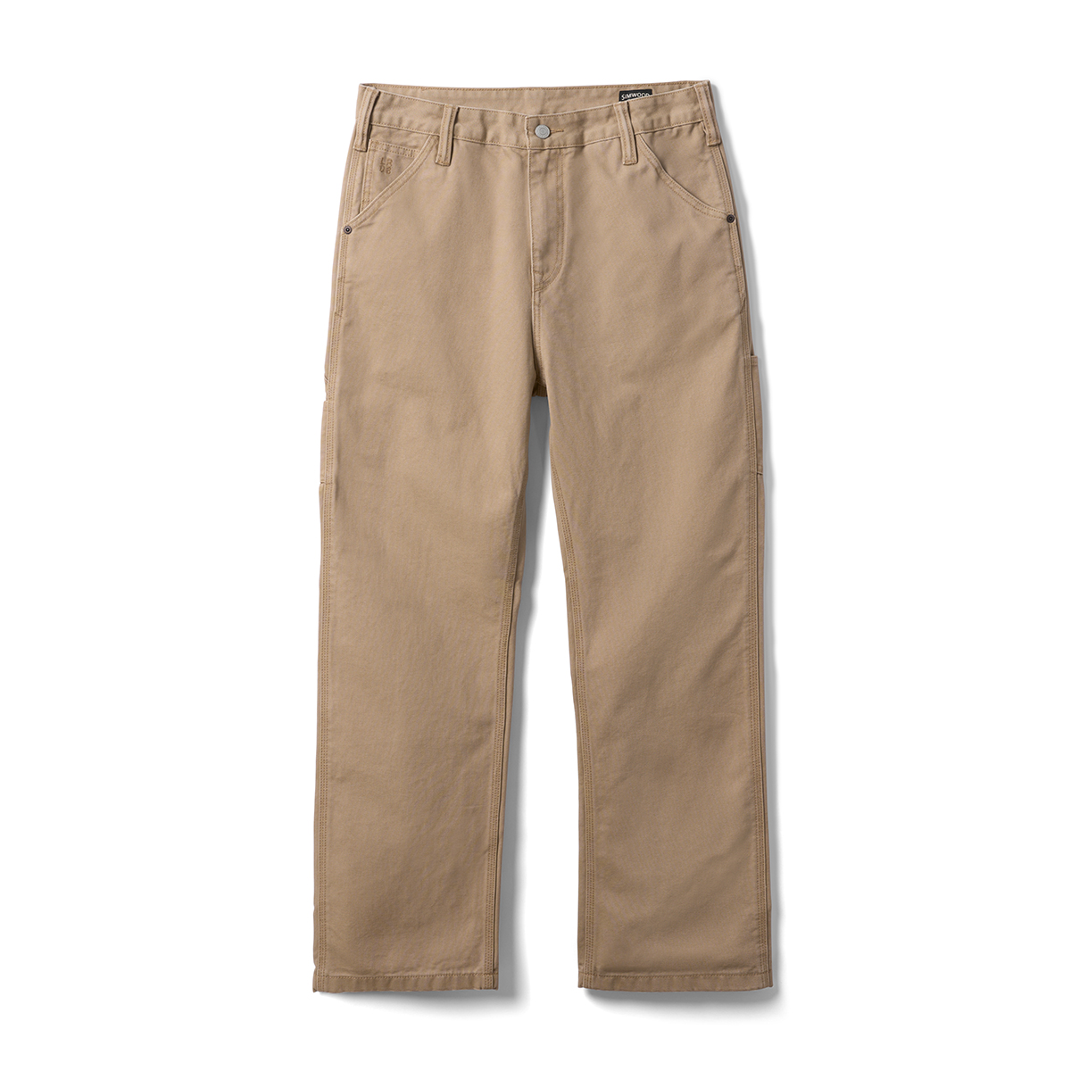 SIMWOOD 2025 Lente Losse Relax 12 oz Canvas Stof Timmerman Broek Mannen Gewassen Vintage Broek: 28 / Khaki