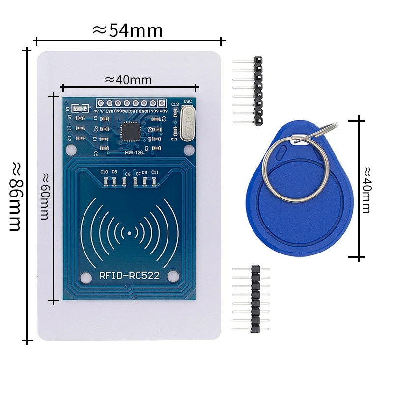 Module RFID RC522 Kits 13.56 Mhz 6cm avec étiquettes SPI écriture et lecture pour Arduino: Default Title