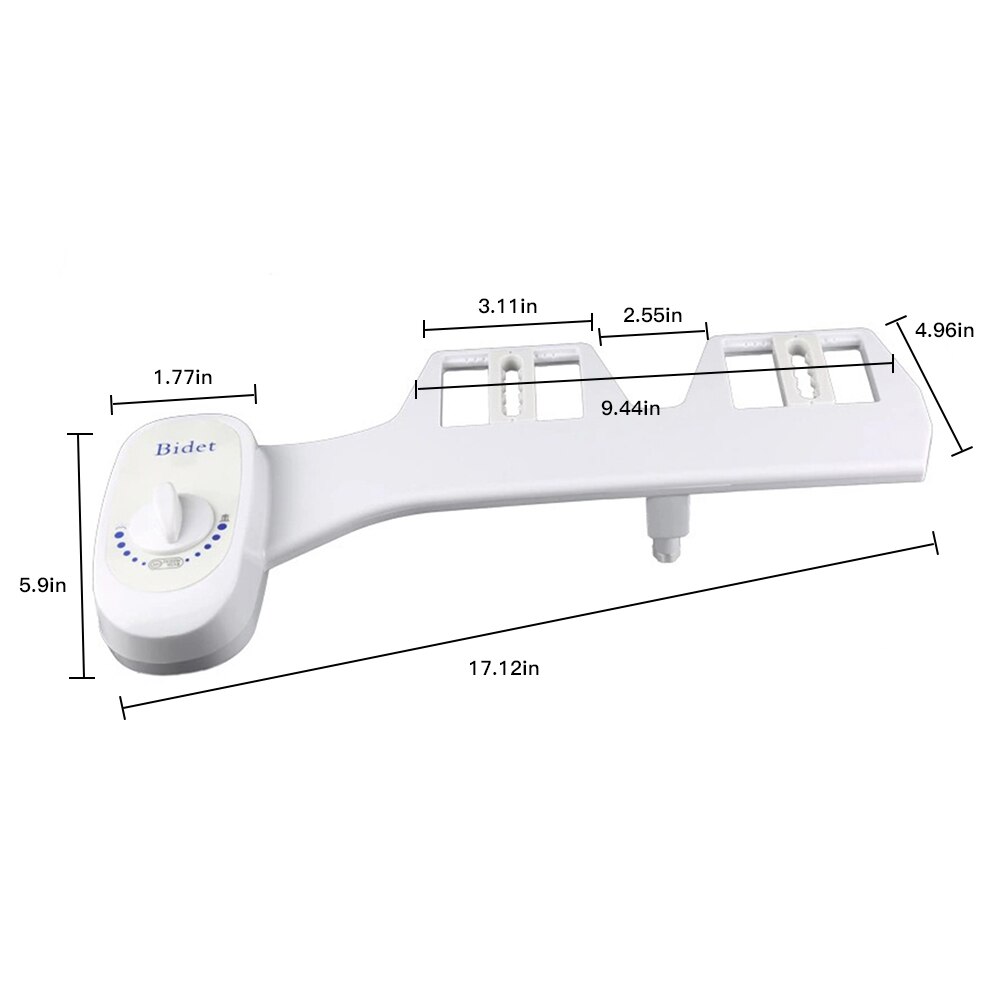 Bidet Attachment Non-Electric Toilet Bidet Seat Self-Cleaning Nozzle-Fresh Water Bidet Sprayer Mechanical Washing Bathroom Clean