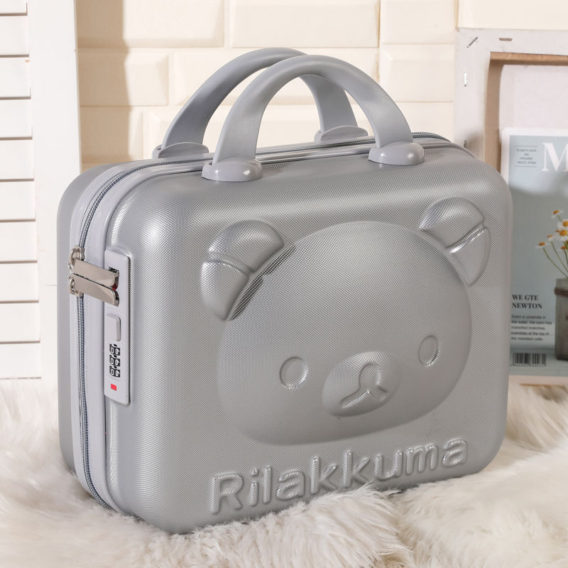 Hand Cosmetic Case 14 InchMakeup Beauty Case Cosmetic Bag Lockable Jewelry Box for Ladys Pink