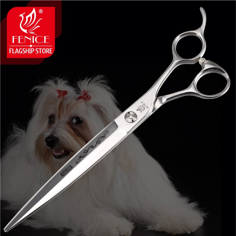 Fenice 7.25 polegada profissional pet grooming tesoura para cães padrão de flor tesouras de corte japão 440c animais aparar tesoura