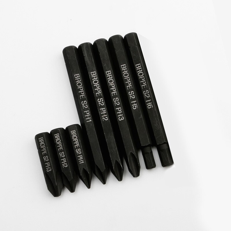 3pcs Cross Impact Screwdriver Bits 8mm Hex Shank 80mm 36mm Cross Screwdriver Bits Set PH1 PH2 PH3 S2 Hand Tools