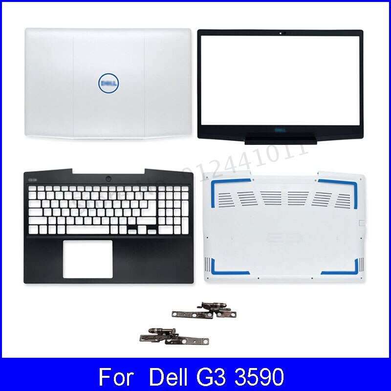 Laptop LCD Back Cover For Dell G3 3590 Series A B C D Top Cover Front Bezel Palmrest Bottom Case Hinges White 03HKFN