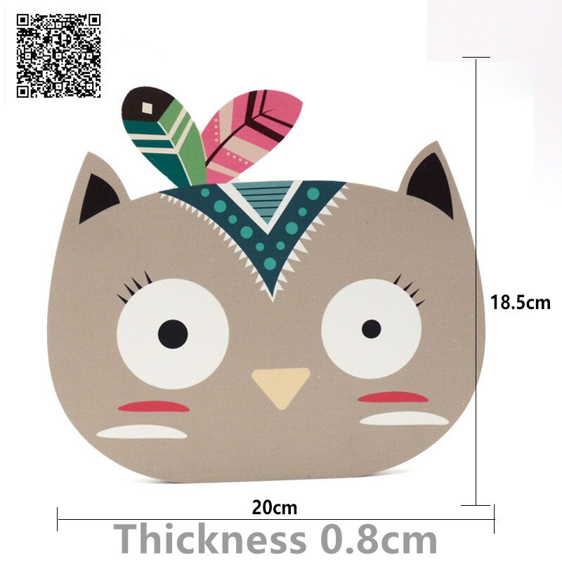 Wooden Nordic Shelves Wall Stickers Indian Style Animal Head Sculpture Baby Room Accessories Cartoon Wood Wall Shelf Child Room: Style 2