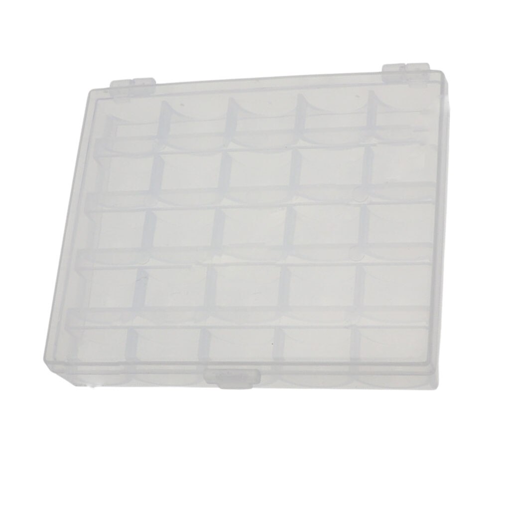 25Pcs Clear Sewing Machine Bobbins Spools Empty Bobbins Spools Plastic Storage Box For Home Sewing Accessories Tools