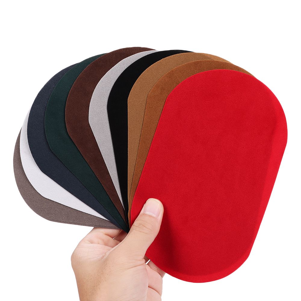 2Pcs Imitation Buckskin Stickers Clothes Patches Elbow Iron on Patch Leather Pants Knee Appliques Clothes Sewing Tools