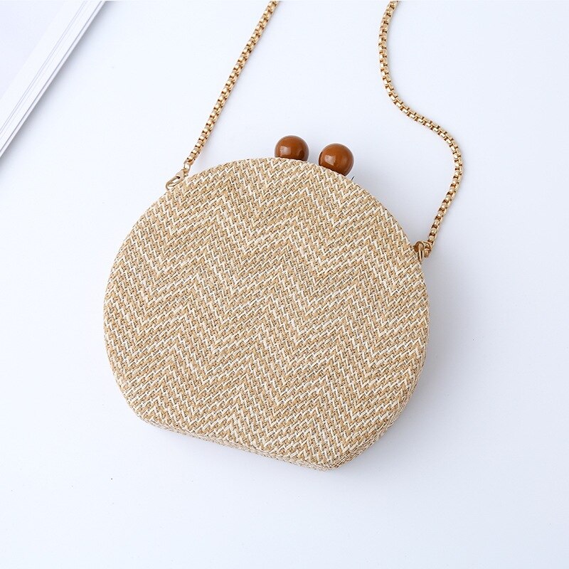 Mode Vrouwen Messenger Bags Gebreide Vintage Dag Koppelingen Avondtassen Geweven Keten Schoudertas Crossbody Zakken Stro Rieten Handtas